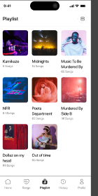 Playlist grid view