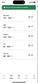Range added confirmation